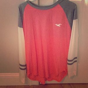 Pink/Gray Hollister Long Sleeve Top